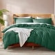 preview thumbnail 46 of 175, Nestl Ultra Soft Double Brushed Microfiber Duvet Cover Set with Button Closure Hunter Green - California King