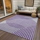 preview thumbnail 28 of 47, Machine Washable Indoor/ Outdoor Abstract Stripe Chantille Rug Purple - 10' x 14'