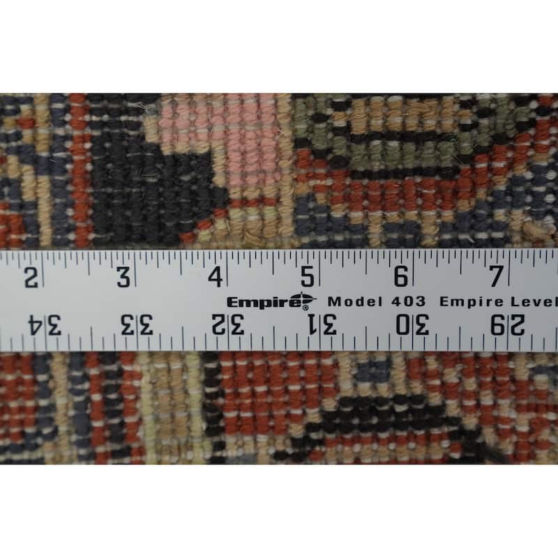 Hand Knotted Oriental 100% Wool Carpet Traditional Medallion Oranges & Rust Heriz (serapi) Area Rug - 10' 7'' X 8' 9''