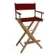preview thumbnail 7 of 18, American Trails Extra-Wide 30-inch Premium American Oak Bar-Height Directors Chair natural frame/ red canvas