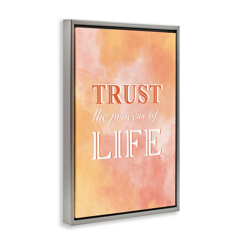 Stupell Trust The Process Of Life Framed Floater Canvas Wall Art Design By Martina Pavlova