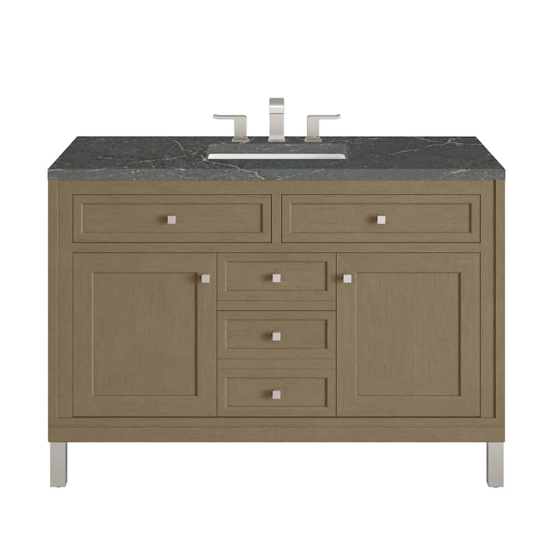 Chicago 48" Single Vanity, Walnut Whisper - Parisien Bleu