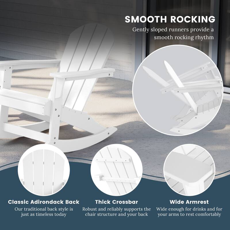 Laguna Hdpe All Weather Outdoor Patio Rocking Chair (Set of 2)