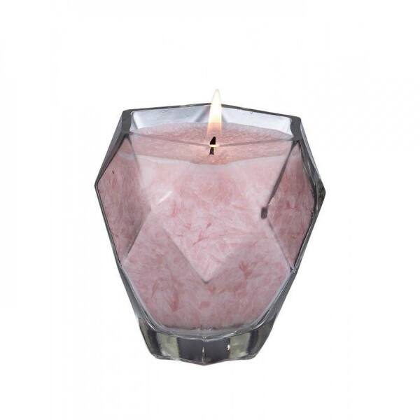 Rose Quartz Jewel Glass Candle Overstock 19585868