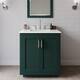 Option Green / White Quartz Top / Brushed Nickel Hardware