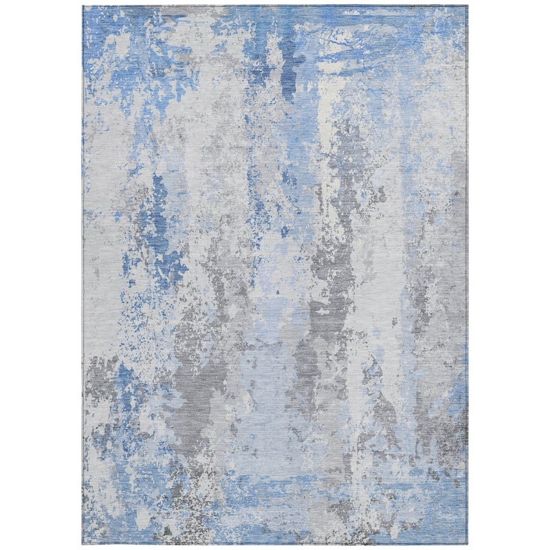HomeRoots Abstract Transitional Rectangle Outdoor Rug