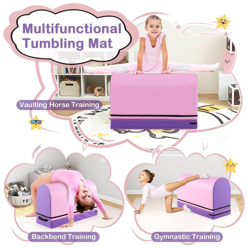 Costway Mailbox Tumbling Mat Gymnastics Vaulting Box with Detachable - See Details
