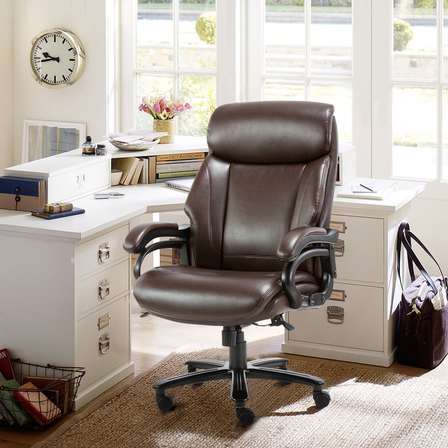 Snugway Ergonomic High Back Mesh Home Office Chair with Footrest