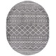preview thumbnail 86 of 175, SAFAVIEH Arizona Shag Lotta Moroccan 1.2-inch Thick Rug 6' x 8' Oval - Grey/Ivory