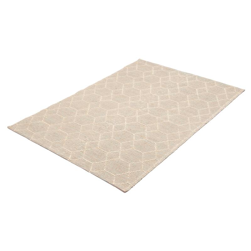 ECARPETGALLERY Braid weave Sienna Brown Wool Rug - 5'0 x 7'7