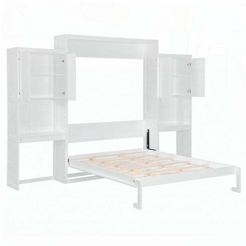 Murphy Bed with Vanity and Cabinets