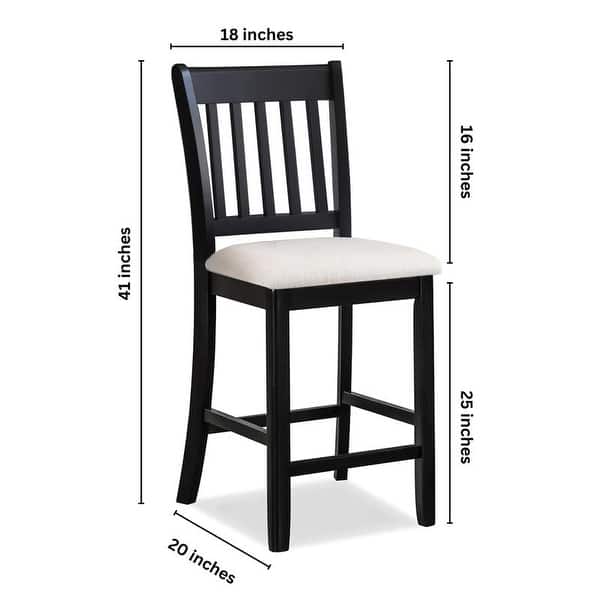 Rustic Wood Counter Height Barstools Set of 2 With Footrest - Bed Bath ...
