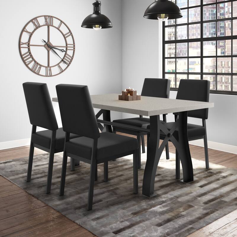 Amisco Avery Upholstered Dining Chair with Metal Legs