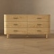 preview thumbnail 10 of 14, Manhattan Comfort Solara 68" Solid Wood Dresser (6-Drawer)
