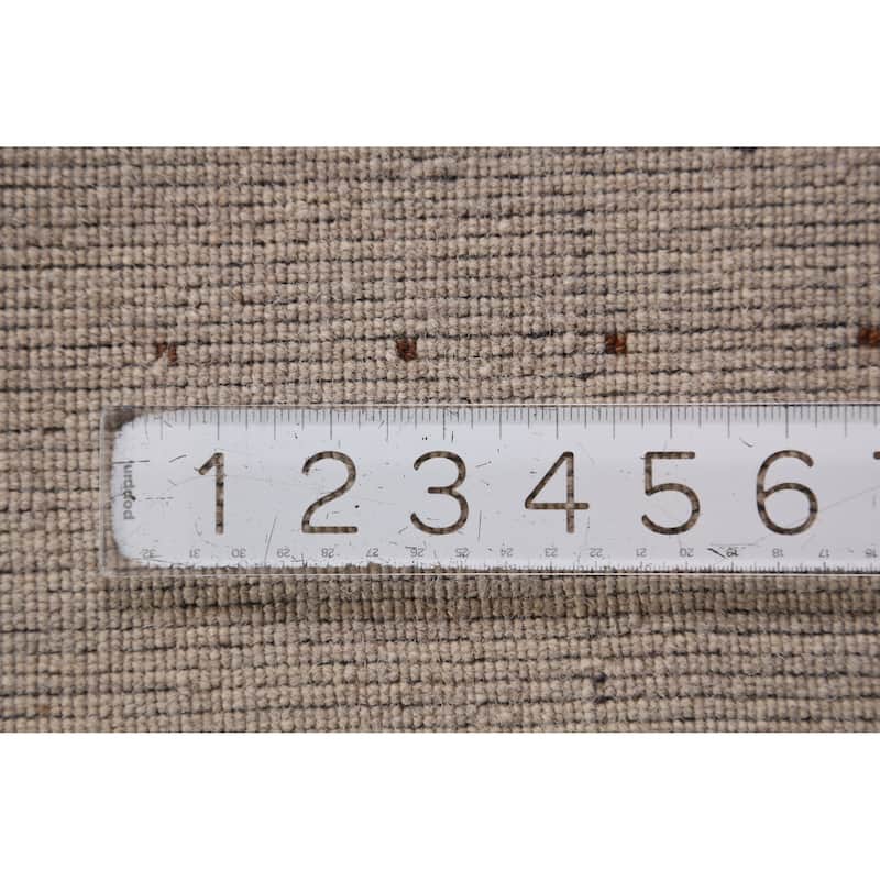 Tribal Gabbeh Indian Rug Handmade Beige Modern Wool Carpet - 4'0" x 5'11"