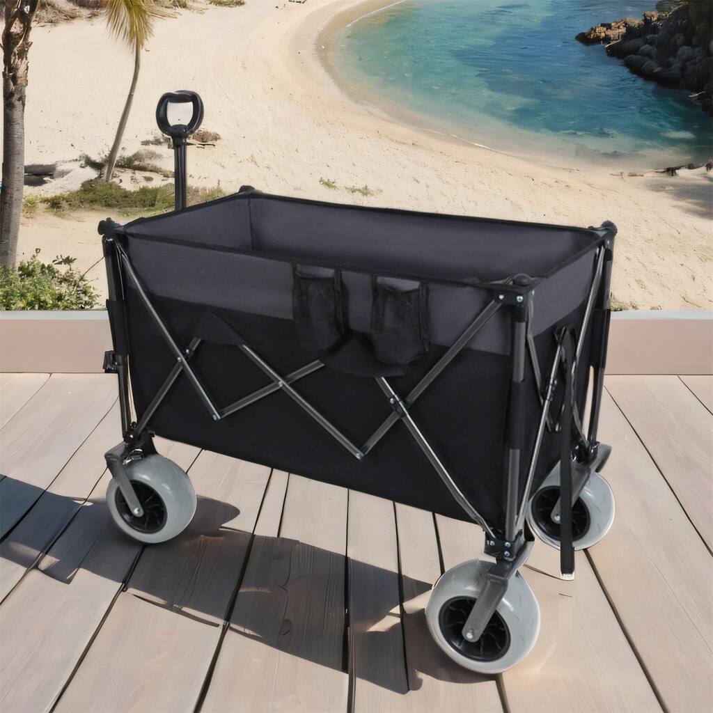 300L Heavy-Duty Wagon - 9"x4" All-Terrain Wheels, 480lb Capacity
