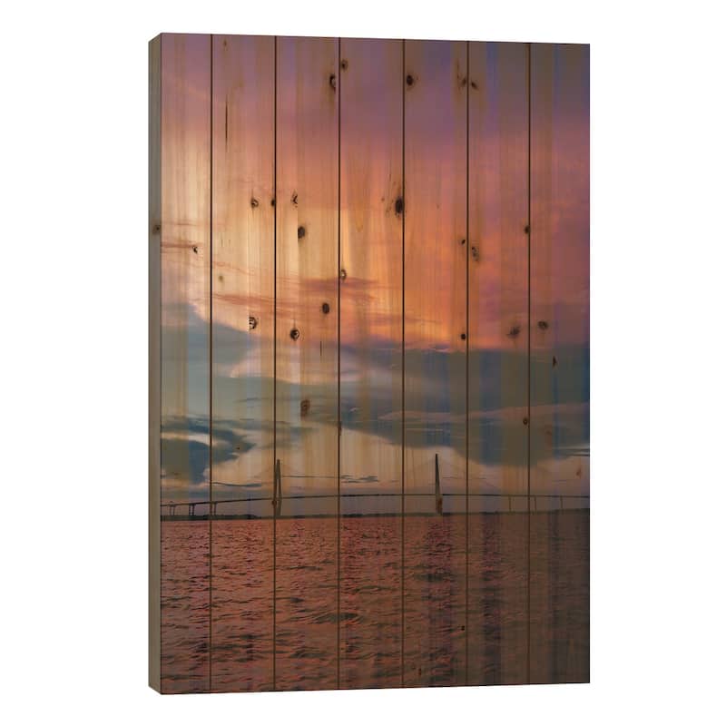 Charleston Sunset XII Print On Wood by Bethany Young - Multi-Color - 40x26x1.5