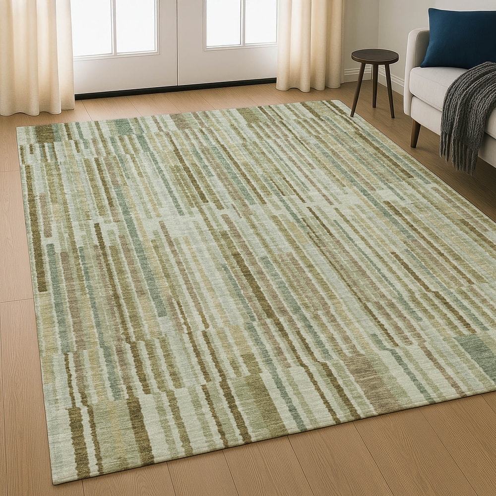 Premium Washable Super Soft Stripe Stack Mayfield Rug