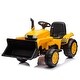 preview thumbnail 1 of 5, 12V Ride On Tractor, Battery Powered Electric Excavator With Front Loader, Digging Handle, Remote Control, Headlight