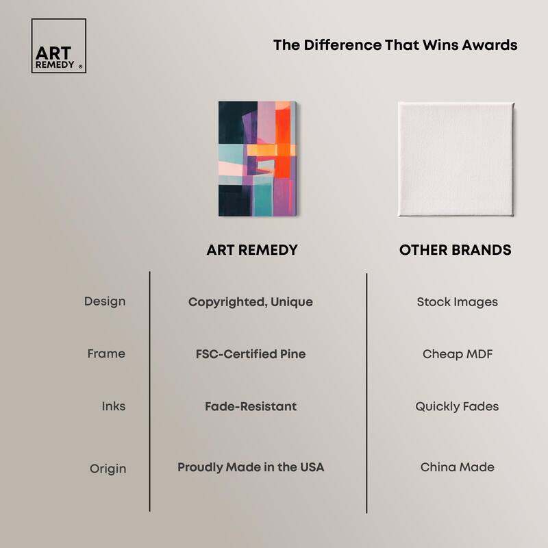 Color Blocks II Canvas by Art Remedy, Gallery Wrapped