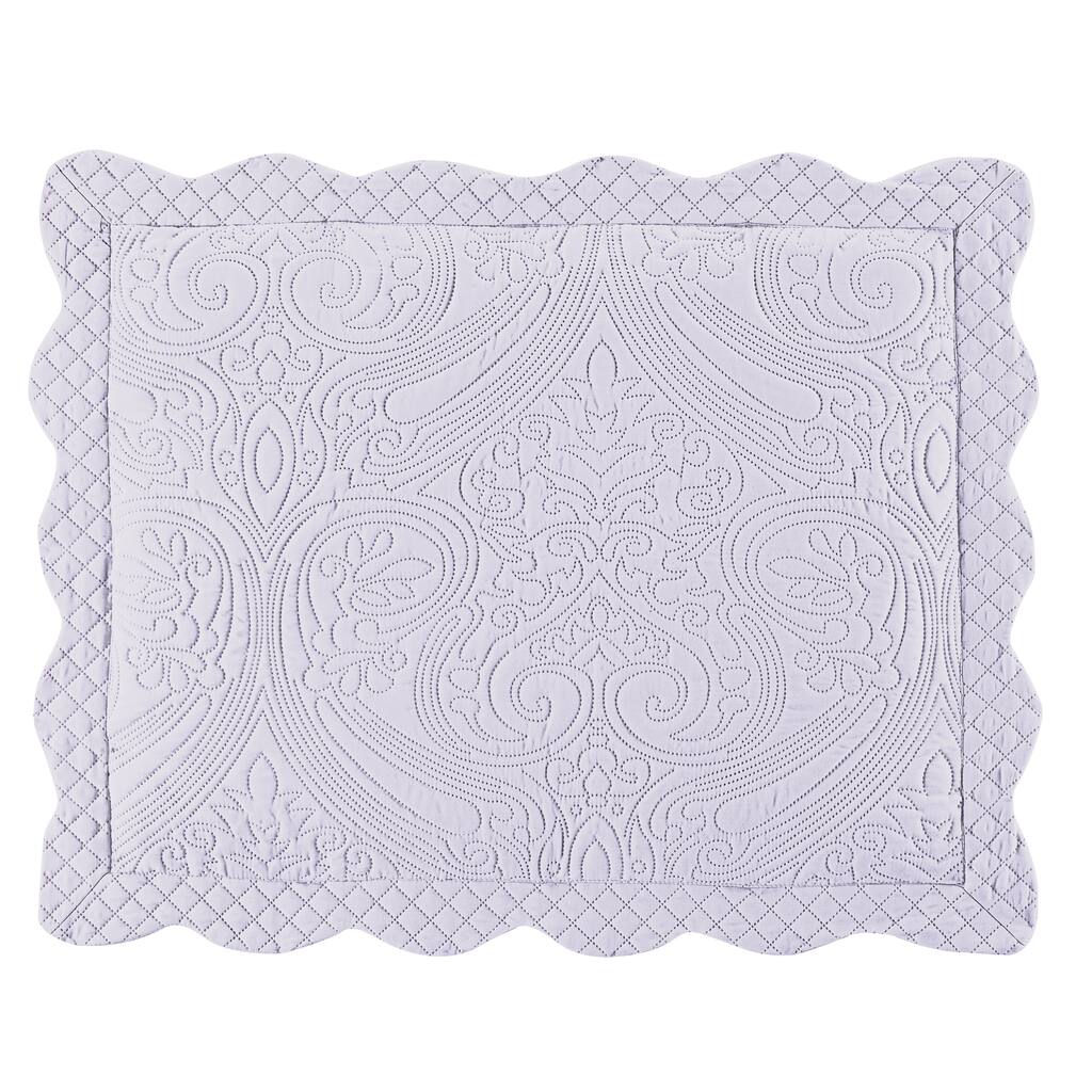 Luxe Textured Diamond Design Scalloped Edge Pillow Sham