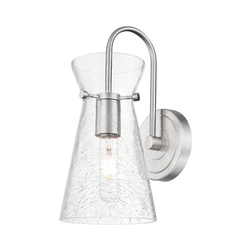 Innovations Lighting Nicole - 1 Light 6" Sconce - Clear Shade - Brushed Satin Nickel