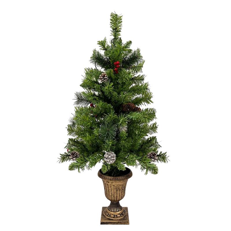 4-Piece Artificial Christmas Tree Garland Wreath 2 3FT Entrance Trees