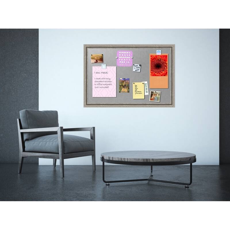 Amanti Art Bel Volto Silver Framed Magnetic Board