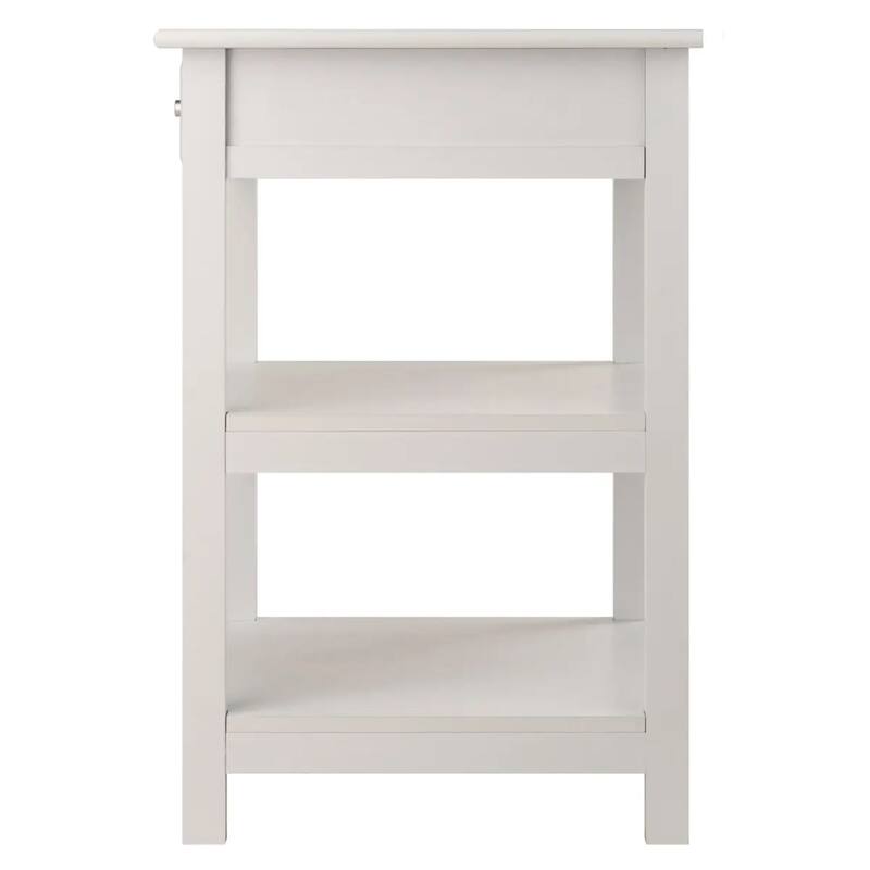 2-Shelf Wooden Printer Stand - 30" - White