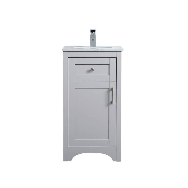 Elegant Lighting VF17018 Moore 18" Free Standing Single Basin Vanity - Grey