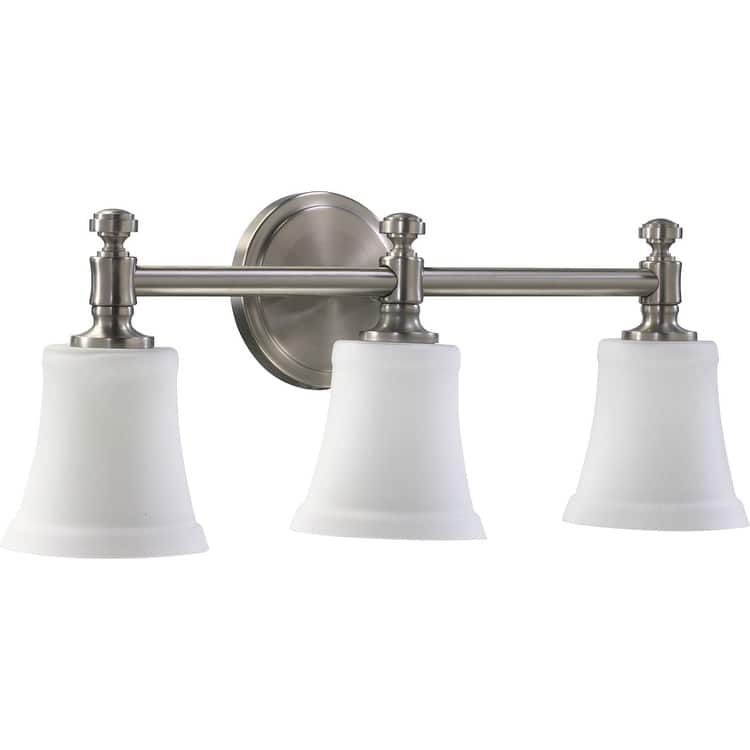 James Allan QIBF36323 Powers 3 Light 21-1/2" Wide Bathroom Vanity - Satin Nickel