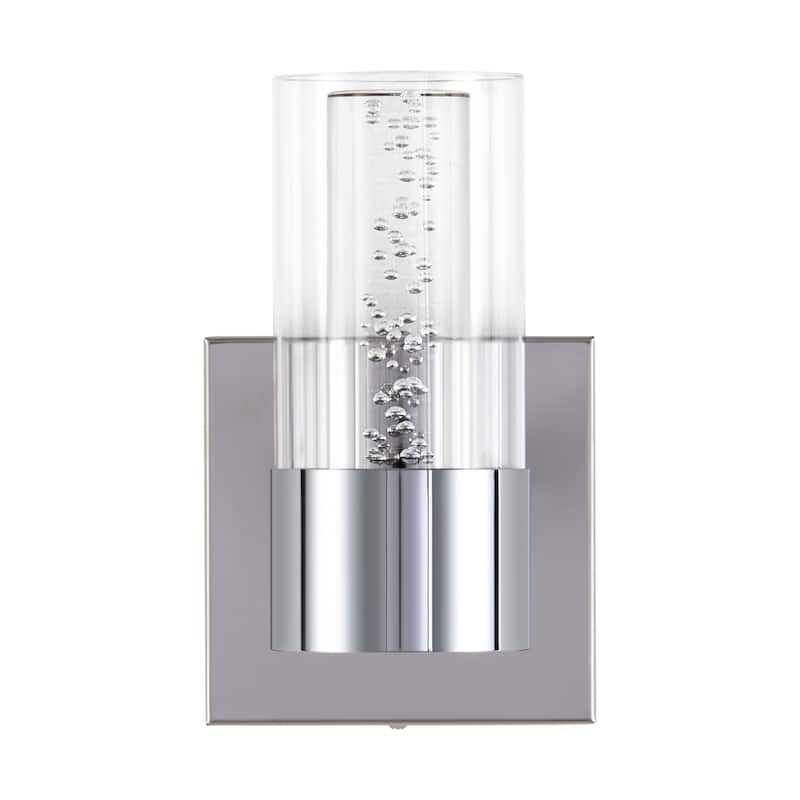 CO-Z 7-Inch Acrylic Wall Sconce Vanity Light Integrated LED - Chrome