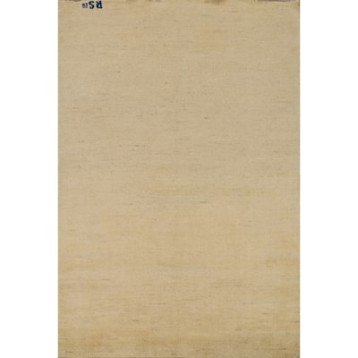 Gabbeh Modern Oriental Rug Hand-Knotted Wool Carpet - 4'10"x 6'5"