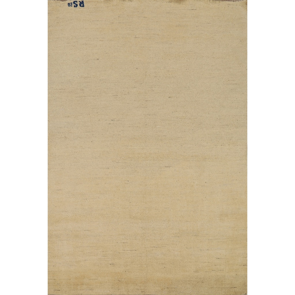 Gabbeh Modern Oriental Rug Hand-Knotted Wool Carpet - 4'10"x 6'5"