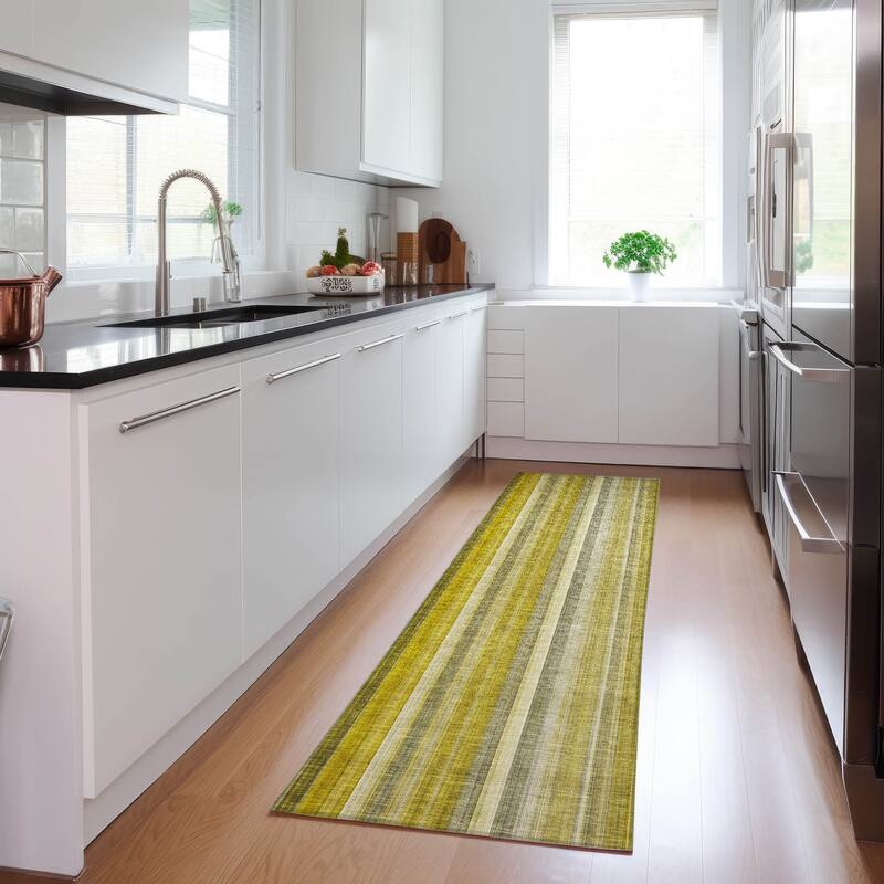 Almiro Stripe Weather Resistant Timeless Fusion Outdoor Rug