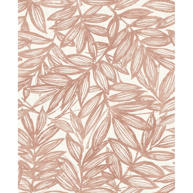 A-Street Prints Rhythmic Coral Leaf Wallpaper