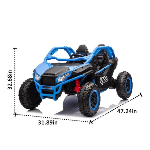 dimension image slide 3 of 5, 24V Kids Electric UTV Ride-On Car