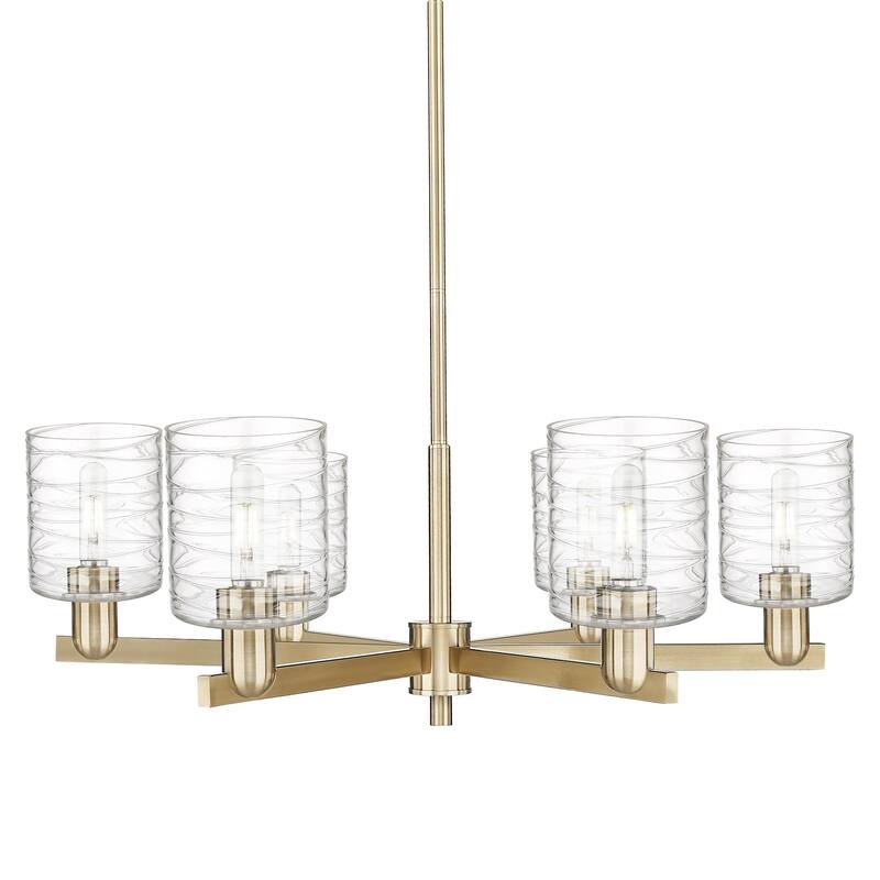 Innovations Lighting 716-6CR-11-35 Cobbleskill Chandelier Cobbleskill - Champagne Bronze / Deco Swirl