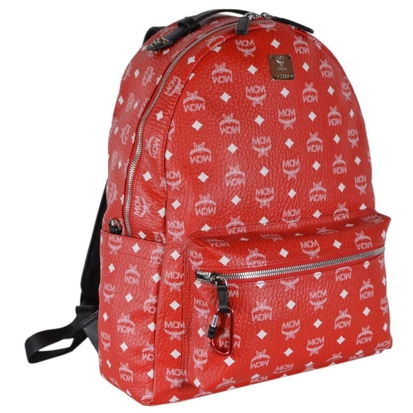 mcm backpack red and black