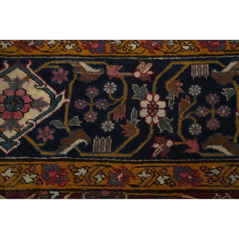 Hand Knotted Oriental 100% Wool Carpet Traditional Geometric Red Sarouk Area Rug - 14' 6'' X 11' 0''