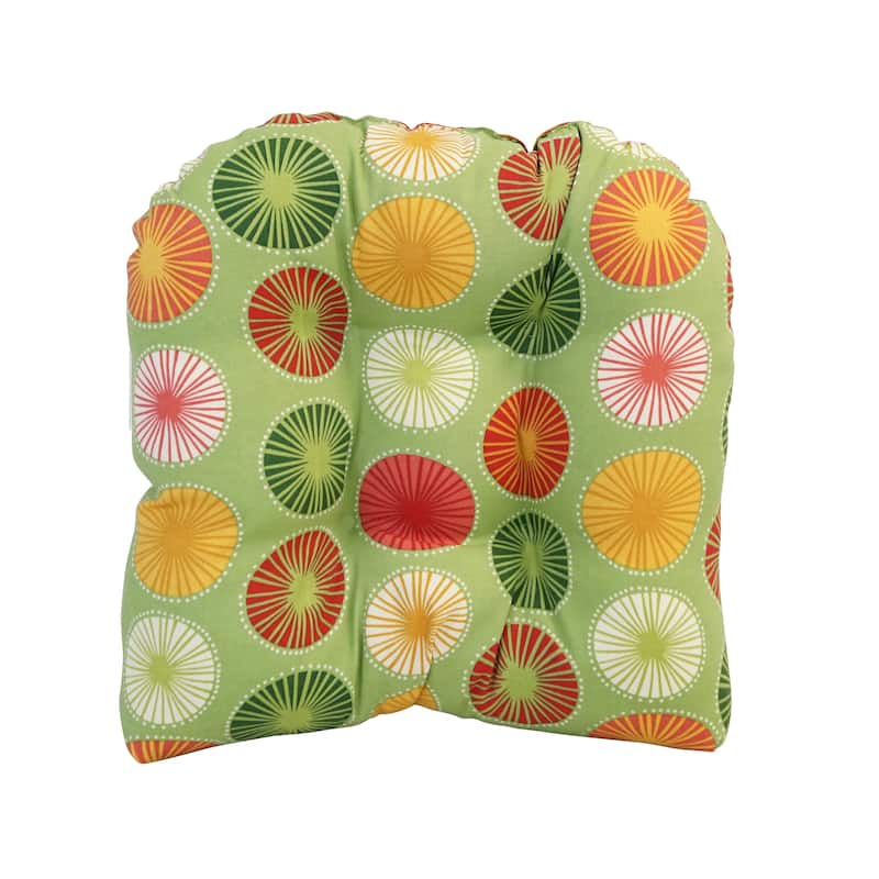 19-inch U-Shaped Spun Polyester Outdoor Tufted Dining Chair Cushion