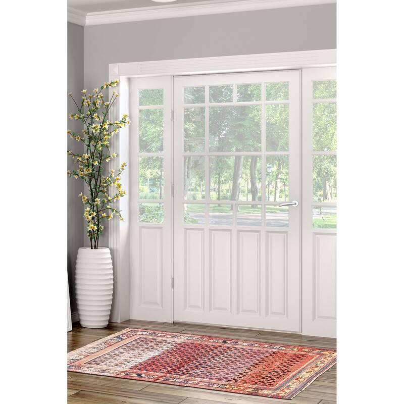 ECARPETGALLERY Hand-knotted Andelz Red Wool Rug - 3'8 x 6'0