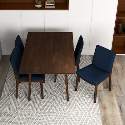 Bartley Modern Solid Wood Walnut 5 Piece Furniture Set