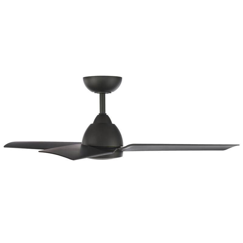 Mocha Indoor/Outdoor 3-Blade Smart Ceiling Fan 54in with Remote Control and Wall Cradle - 54