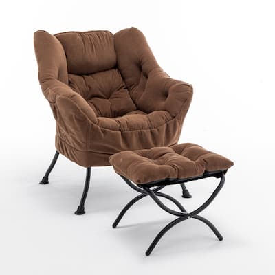 Accent Recliner Chair with Ottoman - Comfortable Upholstered Lounge Chair with Footrest, Ideal for Living Room, Bedroom