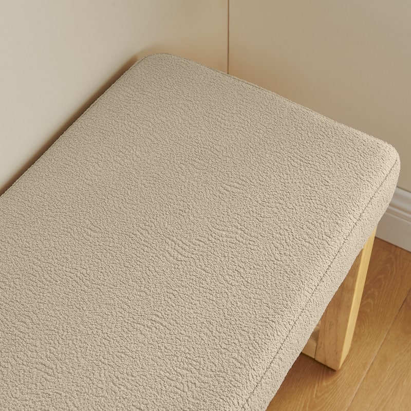 Shoe-Changing Bench, a Shoe-Changing Bench with a Wooden Frame and a Soft Cushioned Seat, Can be placed freely