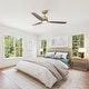 preview thumbnail 4 of 18, Parrot Uncle 56" Transitional Brass Solid Wood Diammable Ceiling Fan with Light and Remote