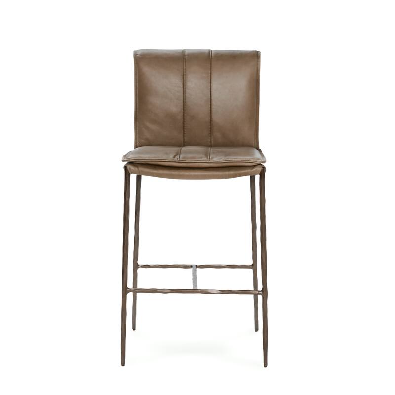Classic Home Tuscan Leather Bar and Counter Stool