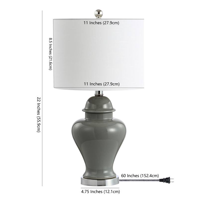 Chi 25" Sea Grass LED Table Lamp, Natural (Set of 2) by JONATHAN Y