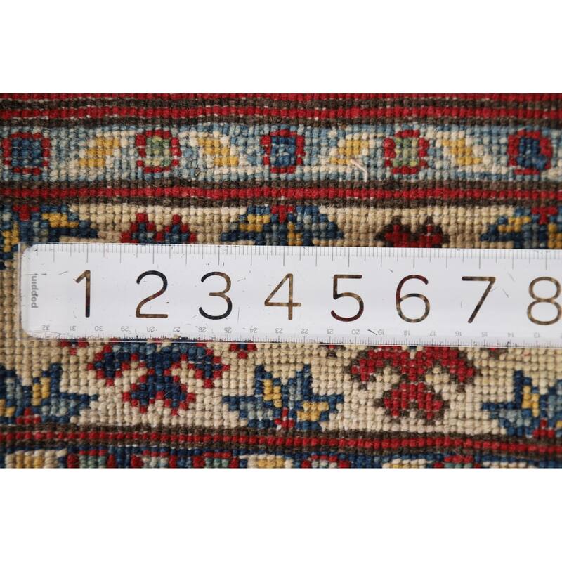Red Kazak Oriental Foyer Rug Hand-Knotted Wool Carpet - 2'7" x 4'3"